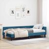 vidaXL Hoekbedframe Blauw 80 cm x 200 cm VelvetenPlywood