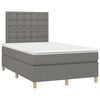 vidaXL Boxspring met matras stof donkergrijs 120x190 cm