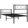vidaXL Bedframe met hoofd- en voeteneinde metaal zwart 90x190 cm