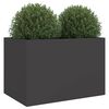 vidaXL Plantenbak 62x40x39 cm staal zwart