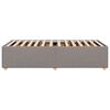 vidaXL Bedframe zonder matras 90x200 cm stof taupe
