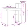 vidaXL Bureau met plank Gerookt eiken 108 x 55 x 103.5 cm Bewerkt hout