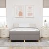 vidaXL Bedframe met matras Taupe 140 x 200 cm Stof