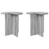 vidaXL Bijzettafel 2 st Grijs sonoma &Oslash; 39 x 38 cm Bewerkt hout