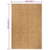 vidaXL Vloerkleed rechthoekig 200x300 cm jute naturel