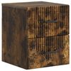 vidaXL Wandbeugel Bedkast Gerookt eiken 34,5 x 33 x 40 cm Bewerkt hout