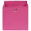 vidaXL Opbergboxen 10 st 32x32x32 cm stof roze