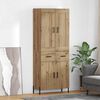 vidaXL Hoge kast met lade 2 pcs Artisan Eiken Bewerkt hout