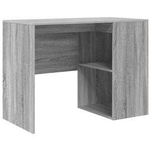 vidaXL Bureau met plank Grijs Sonoma 102 x 50 x 75 cm Bewerkt hout