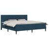 vidaXL Bedframe met matras met hoofdeinde Blauw 180 x 200 cm Fluweel