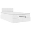 vidaXL Ottoman bed met matras 120x190 cm kunstleer wit