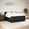 vidaXL Boxspring met matras fluweel zwart 180x200 cm