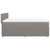 vidaXL Boxspring met matras stof taupe 140x200 cm