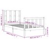 vidaXL Bedframe met hoofdbord massief hout zwart
