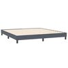 vidaXL Boxspring met matras fluweel donkergrijs 180x210 cm
