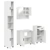 vidaXL Badkamermeubelset 4 pcs Hoogglans wit Bewerkt hout & Metaal
