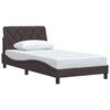 vidaXL Bedframe zonder matras 100x200 cm stof donkerbruin