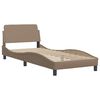 vidaXL Bedframe zonder matras "Zadar" kunstleer cappucinnokleurig 80x200 cm