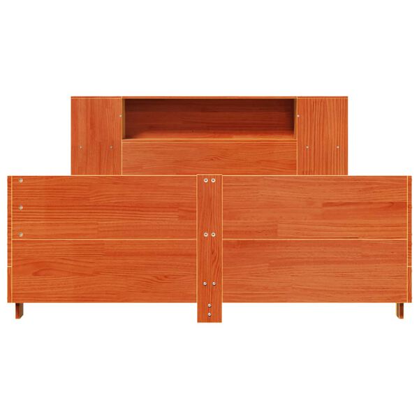 vidaXL Bedframe zonder matras massief grenenhout wasbruin 150x200 cm