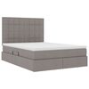 vidaXL Opbergbed met LED met matras Taupe 140 x 200 cm Polyester