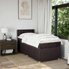 vidaXL Boxspring met matras stof donkerbruin 90x190 cm