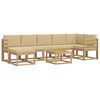 vidaXL Buiten bankenset met kussen 8 pcs Wit en Beige Polyester