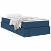 vidaXL Opbergbed met matras met matras Blauw 90 x 200 cm Polyester