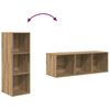 vidaXL Tv-meubelset Wandgemonteerd 3 pcs Artisan Eiken Bewerkt hout