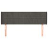 vidaXL Hoofdbord met randen 147x16x78/88 cm fluweel donkergrijs