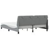 vidaXL Bed met matras stof lichtgrijs 180x200 cm