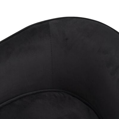 vidaXL Hondenbank 69x49x40 cm pluche en kunstleer zwart