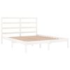 vidaXL Bedframe massief hout wit 150x200 cm