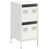 vidaXL Dressoir 35x39x73,5 cm koudgewalst staal wit