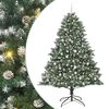 vidaXL Kunstkerstboom met 300 LED Groen 210 cm PVC en Plastic en Staal