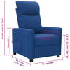 vidaXL Massagestoel elektrisch stof blauw