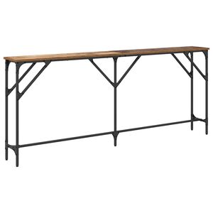 vidaXL Wandtafel Oud Hout 180 x 23 x 75 cm Gelaagd hout en metaal