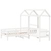 vidaXL Kinderbed met dak massief grenenhout wit 90x190 cm