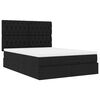 vidaXL Ottoman bed met matras 140x200cm stof zwart