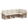 vidaXL Tuinbankenset 5 st Beige poly rattan