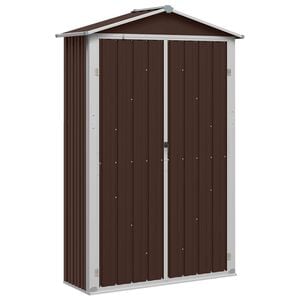 vidaXL Tuinschuur 116x45x175 cm gegalvaniseerd staal bruin