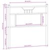 vidaXL Vervangend hoofdbord 90 cm spaanplaat sonoma eikenkleurig hout en staal