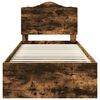 vidaXL Bedframe Gerookt eiken 90 x 190 cm Massief grenenhout