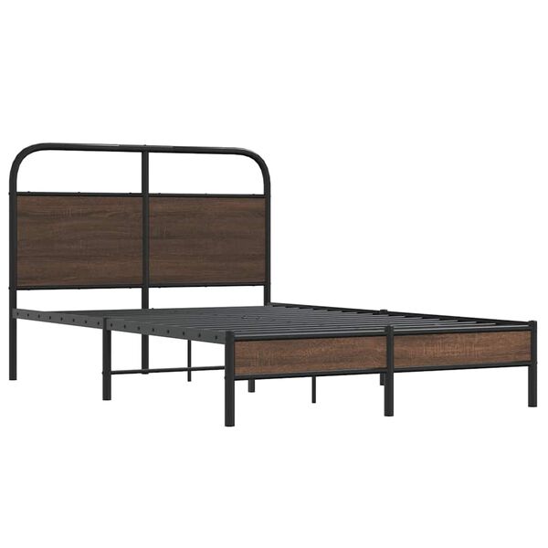 vidaXL Bedframe zonder matras bewerkt hout bruin eikenkleur 120x200 cm