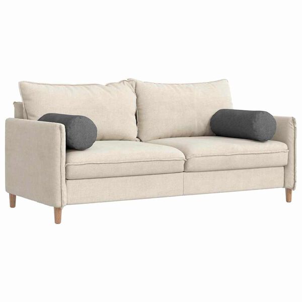 vidaXL Bolster Kussens 2 stuks Donkergrijs Ø 25 x 70 cm Cordstof