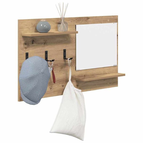 vidaXL Wandgemonteerde kapstok met plank Artisan Eiken 90 x 10 x 50 cm