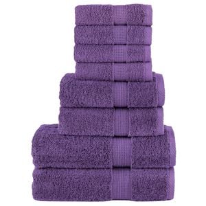 vidaXL 8-delige Handdoekenset SOLUND 600 g/m&sup2; paars