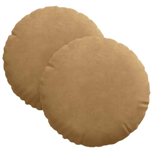 vidaXL Zitkussens 2 stuks Bruin &Oslash; 40 x 13 cm Fluweel