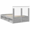 vidaXL Bedframe Grijs Sonoma 120 x 200 cm Massief grenenhout