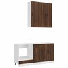 vidaXL Keukenblok LUCCA 5 st Bruin eiken Bewerkt hout