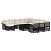 vidaXL Tuinbankenset 13 st Zwart en Cream Wit poly rattan